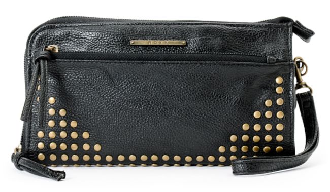 Roxy Looker Black Studded Wristlet