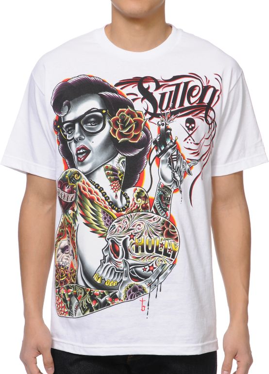 Sullen Hollywoods White Tee Shirt