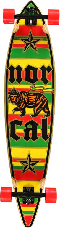 Nor Cal Rude Bear Pintail 44 Longboard Complete