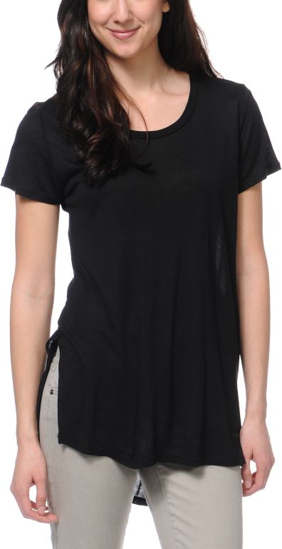 Jolt Black Tunic Tee Shirt
