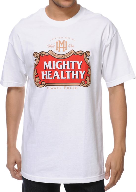Mighty Healthy Crafty White Tee Shirt