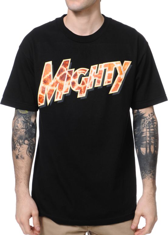Mighty Healthy Long Neck Black Tee Shirt