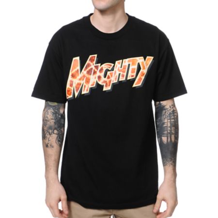 Mighty Healthy Long Neck Black Tee Shirt