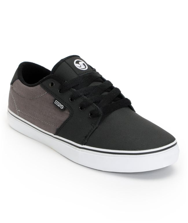 DVS Convict Black & Grey Suede Low Top Skate Shoe
