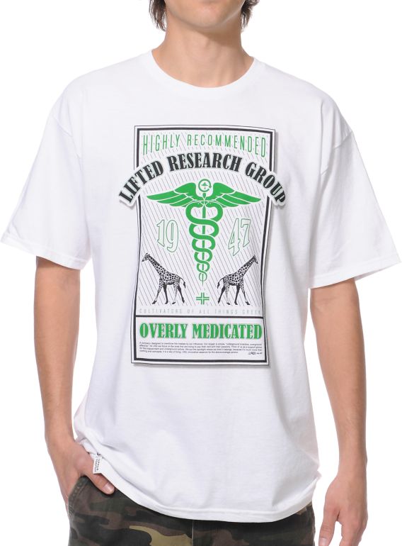LRG Overly Medicated White Tee Shirt