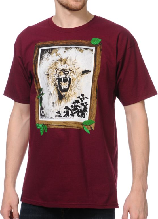 LRG Jungle King Burgundy Tee Shirt