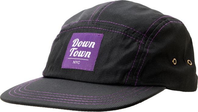 Skulls Downtown Ninja Black 5 Panel  Hat