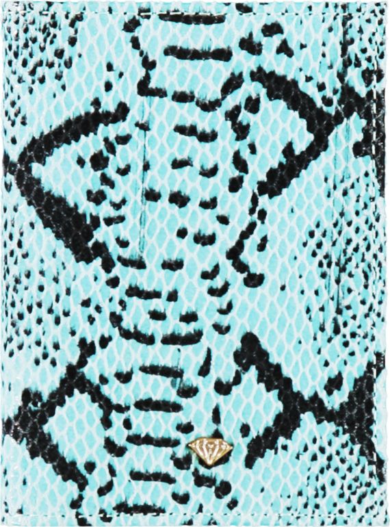 Diamond Supply Diamond Blue & Black Snake Print Bifold Wallet