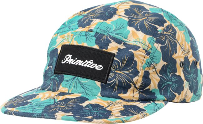 Primitive Maui Khaki & Teal 5 Panel Hat
