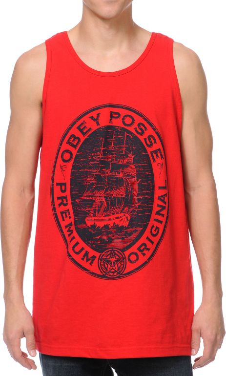 Obey Premium Original Red Tank Top