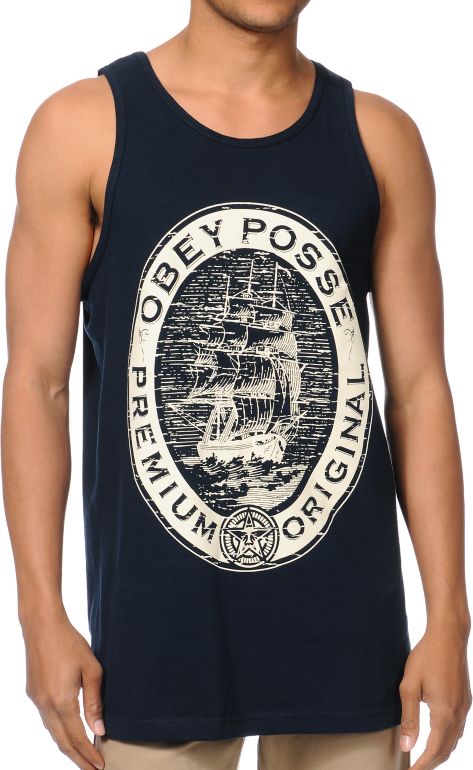 Obey Premium Original Navy Tank Top