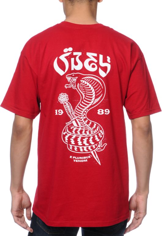 Obey Eplurcobra Red Tee Shirt