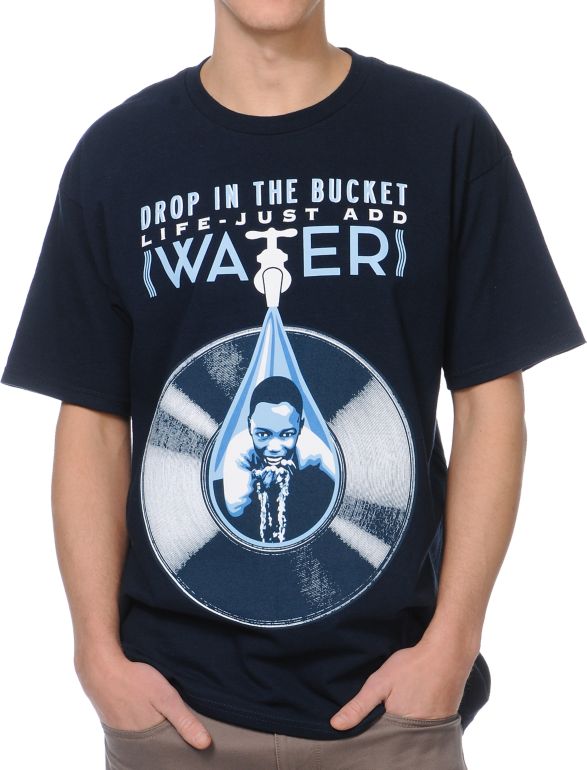 Obey Drop In The Bucket Navy Tee Shirt