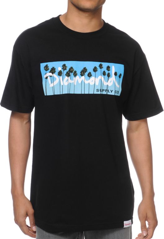 Diamond Supply OG Palms Black Tee Shirt