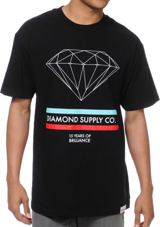 Diamond Supply 15 Years Brilliance Black Tee Shirt