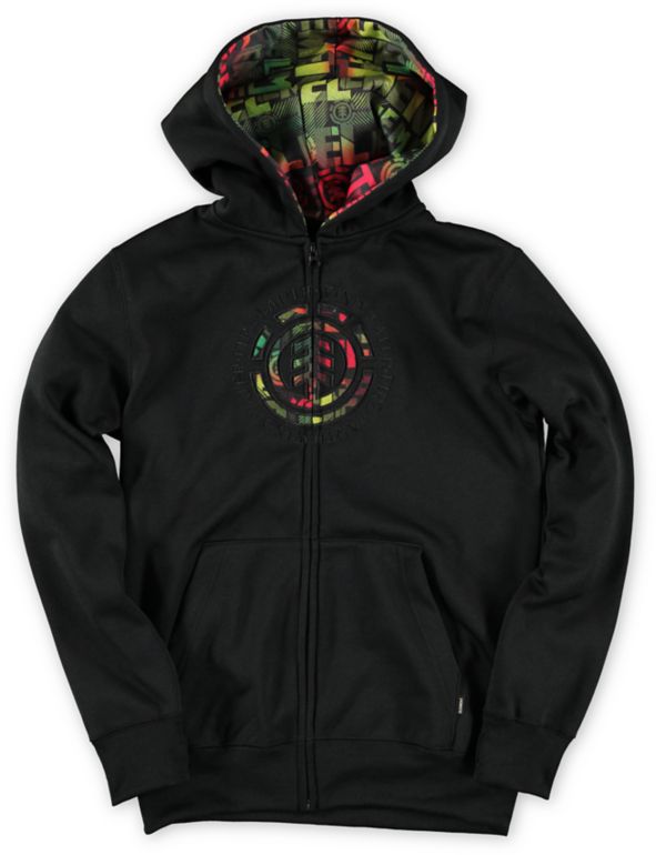 Element Boys Transition Charcoal Zip Up Hoodie