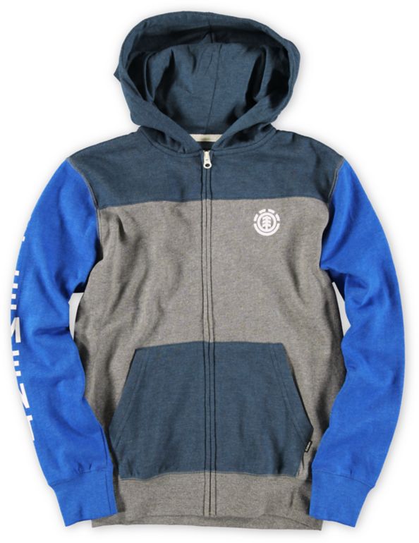Element Boys Austen Blue & Grey Zip Up Hoodie