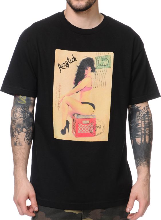 Acrylick Pinup Black Tee Shirt
