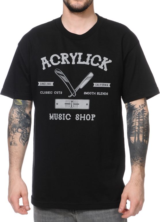 Acrylick Classic Cuts Black Tee Shirt