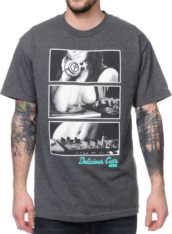 Acrylick Delicious Cuts Grey Tee Shirt