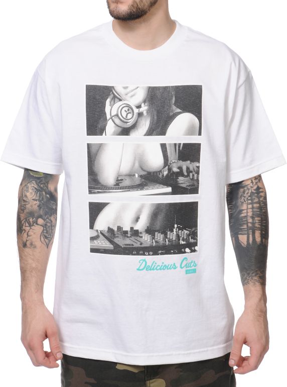 Acrylick Delicious Cuts White Tee Shirt