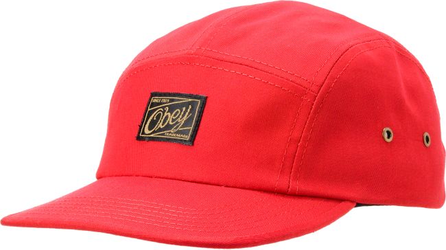 Obey Expedition Red 5 Panel Hat