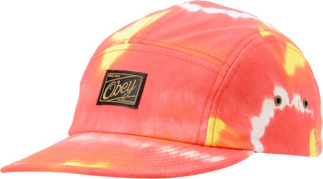 Obey Jerry Tie Dye Red 5 Panel Hat