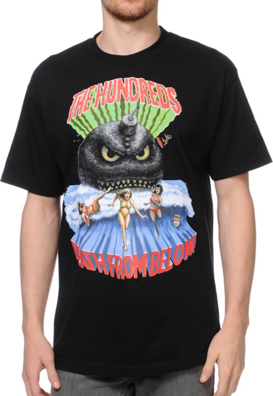 The Hundreds Tidal Black Tee Shirt