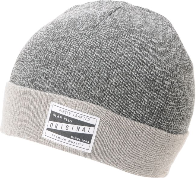 Glamour Kills Watchout Grey & Black Cuff Beanie