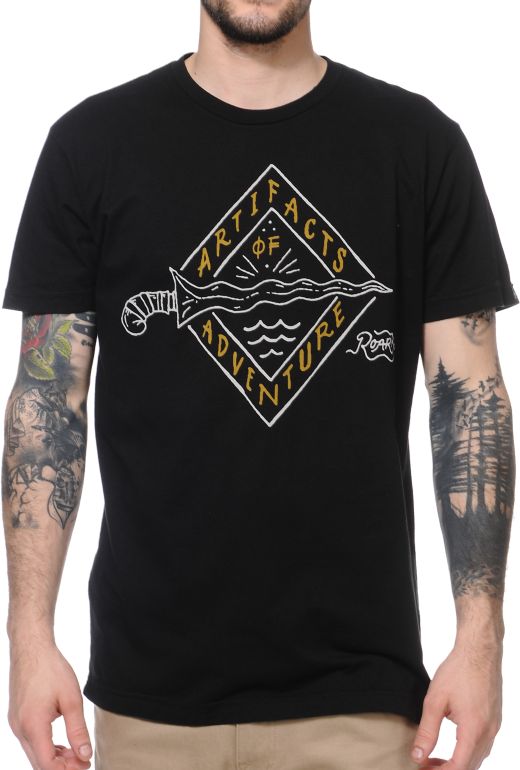 Roark Artifacts Of Adventure Black Tee Shirt