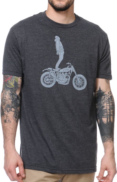 Roark Ghost Rider Heather Charcoal Tee Shirt