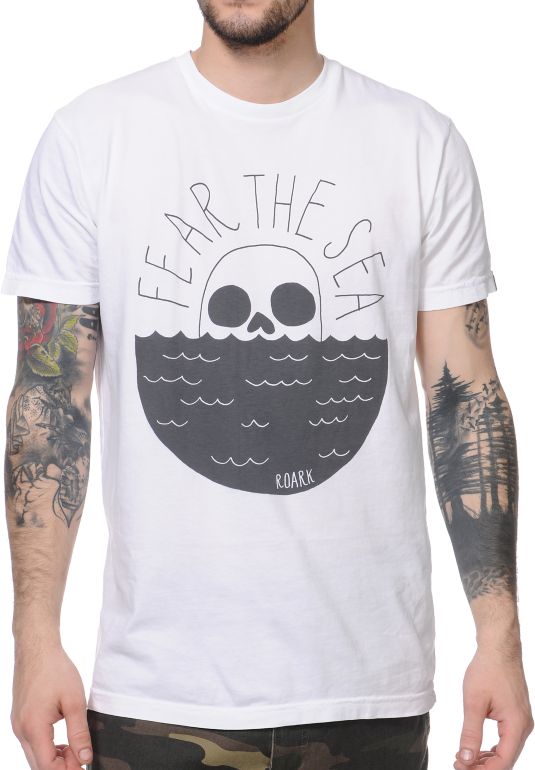 Roark Fear The Sea White Tee Shirt