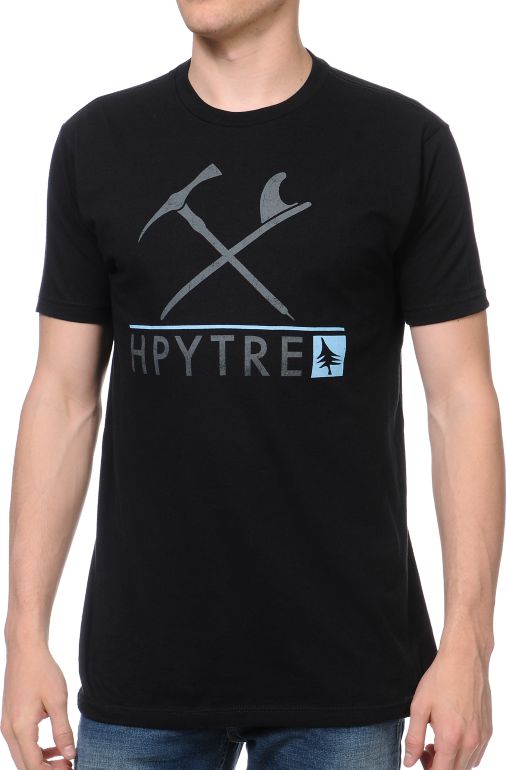 Hippy Tree Icon Tee Black Tee Shirt