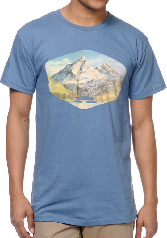 Spacecraft Mountain Blue Tee Shirt