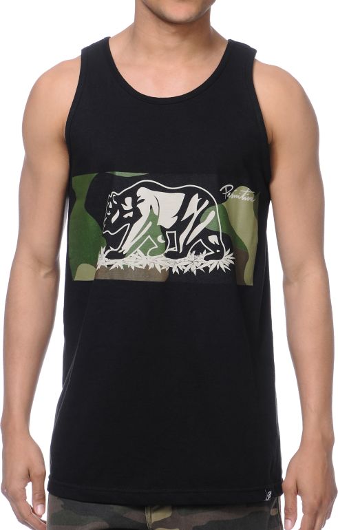 Primitive Bear Camo & Black Tank Top