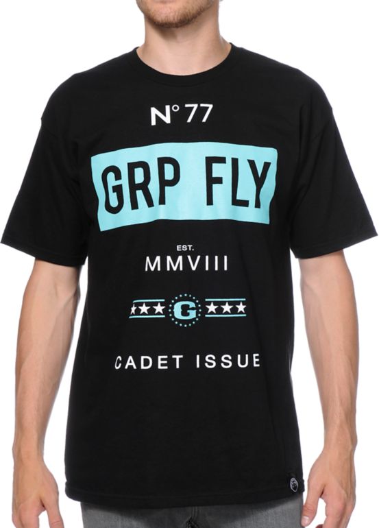 Group Fly Cadet Issue Black & Mint Tee Shirt