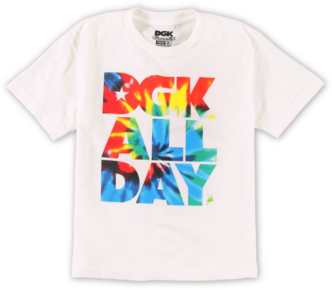 DGK Boys Tie Dye White Tee Shirt