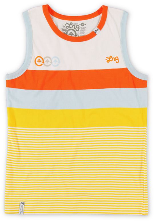 LRG Boys Sporty White & Yellow Tank Top