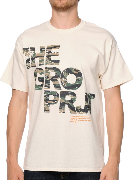 The Gro Project Project Camo White Tee Shirt