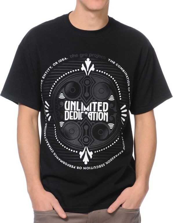 The Gro Project Heavy Rotation Black Tee Shirt