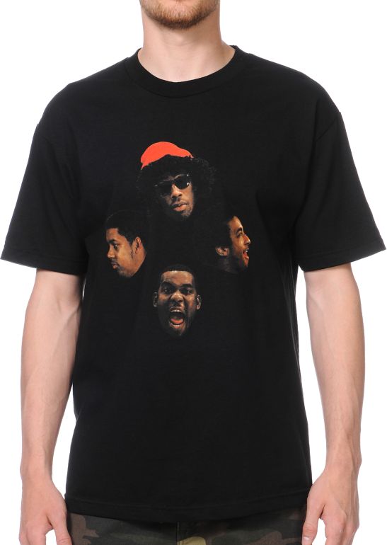 Odd Future Loiter Squad Faces Black Tee Shirt