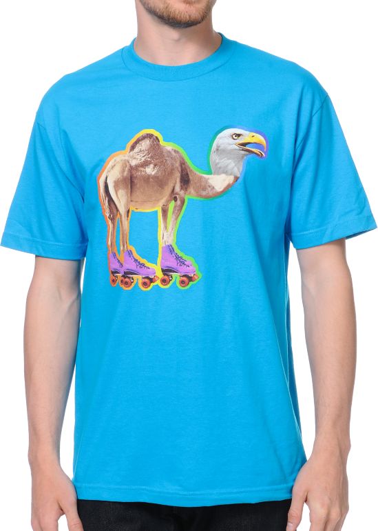 Odd Future Loiter Squad Cameagle Turquoise Tee Shirt