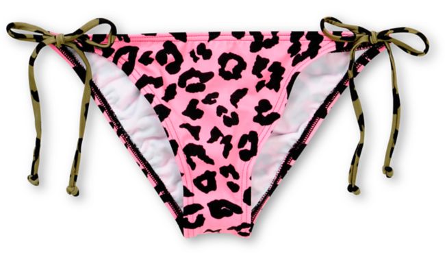 Billabong Cheetah Neon Pink Side Tie Bikini Bottom