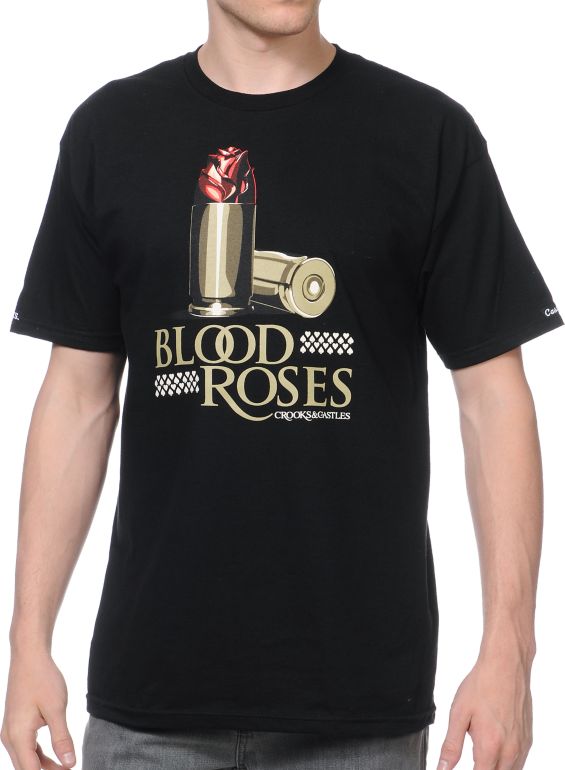 Crooks and Castles x SSUR Blood Roses Black Tee Shirt