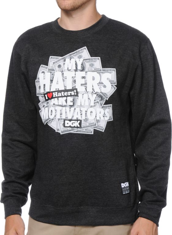 DGK Motivators Grey Crew Neck Sweatshirt