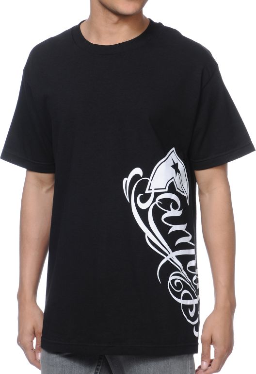 Famous Stars & Straps Side Family Black Tee Shirt