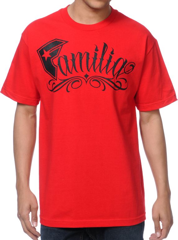 Famous Stars & Straps Familia Red Tee Shirt