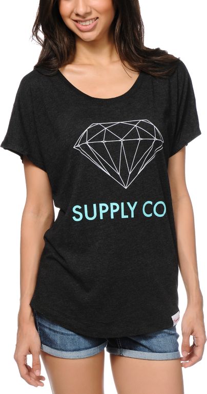 Diamond Supply Co. Charcoal Dolman Top