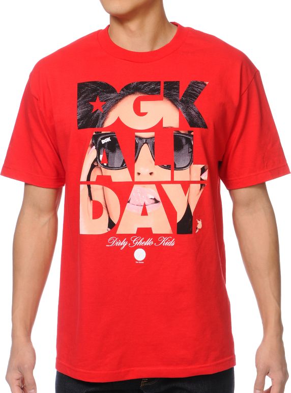 DGK All Day Van Styles Red Tee Shirt