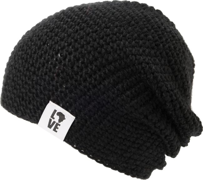 Krochet Kids 5207.5 Black Washed Slouchy Beanie